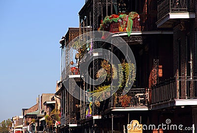 French Quarter Hanging Gardens Editorial Stock Photo